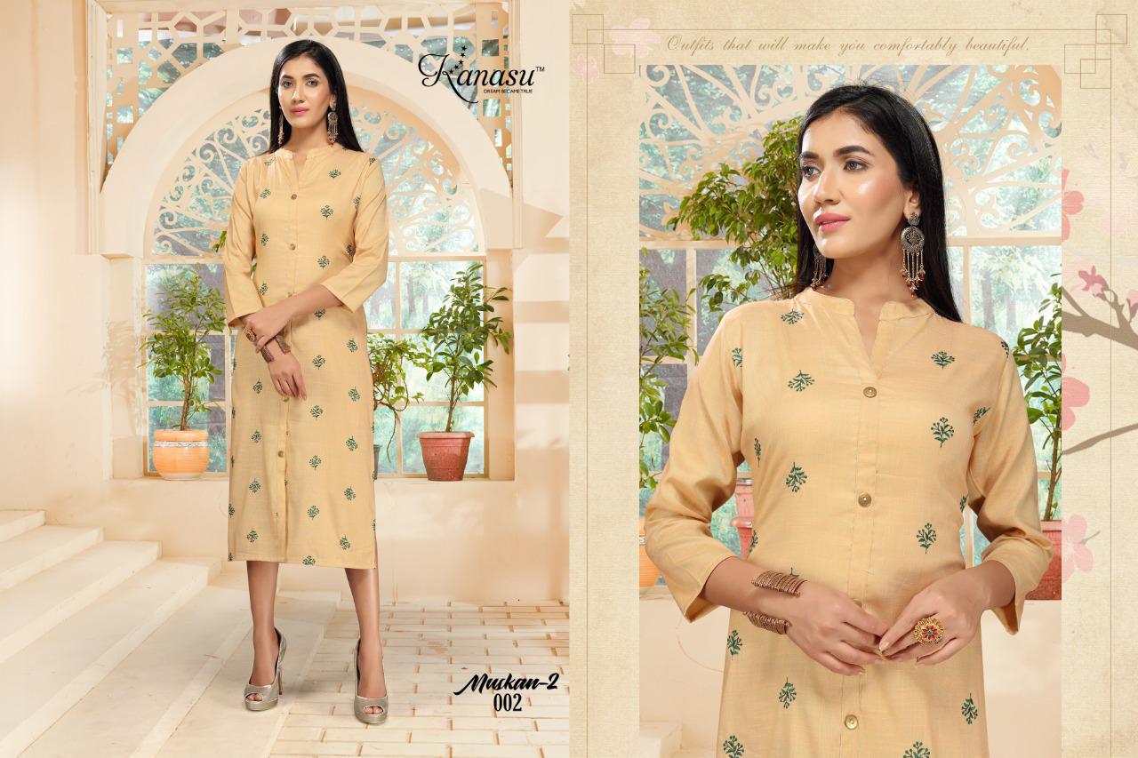 Kanasu Muskan 2 lATEST Fancy Designer Casual Wear Long Kurti Collection